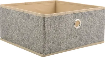 Produktbild von MSV Faltbox Aufbewahrungsbox Regalkorb Faltkiste Einschubkorb Spielkiste Grau - 26.5 x 26.5 x 13 cm