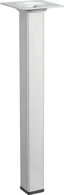 Image de Pied table basse carré HETTICH fixe, H.25 cm acier mat gris