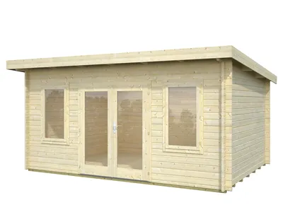 Produktbild von Palmako Gartenhaus Lisa 14,2 m² Gartenhaus aus Holz, Holzhaus mit 44 mm Wandstärke, Blockbohlenhaus mit Montagematerial