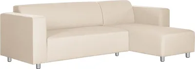 Produktbild von home24 Ecksofa mit Longchair davorstehend Rechts - Webstoff - Beige
