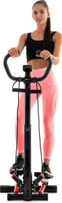 Produktbild von Hop-Sport Stepper HS-055S Noble, Swing Stepper mit LCD-Bildschirm, Stepper für Zuhause mit Lenker - platzsparend und stabil