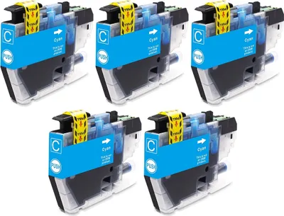 Produktbild von 5 x kompatible Druckerpatrone LC-3213 BK Cyan für Brother DCP-J572 DW, DCP-J772 DNW, DCP-J772 DW, DCP-J774 DW, MFC-J491 DW, MFC-J497 DW, MFC-J890 DW, MFC-J895 DW