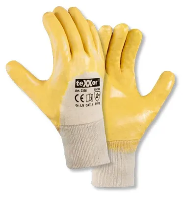 Produktbild von TEXXOR 2356 Nitrilhandschuhe gelb  1 Paar Gr. 10 (XL)