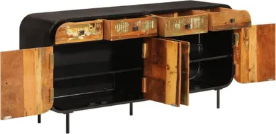 Produktbild von vidaXL Sideboard 140x35x70 cm Altholz Massiv und Metall