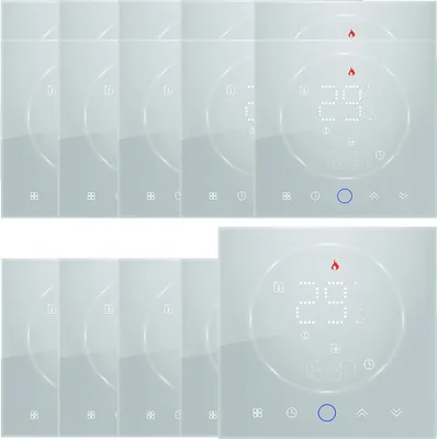 Produktbild von 15X Digital LCD Raumthermostat , 3A Warmwasserbereitung Thermostat Wandthermostat Unterputz Fußbodenheizung Innenthermometer kompatibel mit Tmall Genie, Amazon Echo, Google Home