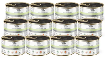 Zdjęcie produktu dla Mokra karma dla psów małych ras Dolina Noteci Premium z kaczką, szpinakiem i marchewką zestaw 12 x 185 g