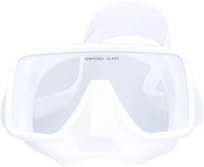 Produktbild von Tauchbrille - Wasserfeste Tauchbrille mit Hartgläsernen Linsen - Verstellbare Anti-Tropfen Auge- und Nasenschutz