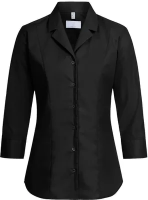 Produktbild von Greiff Corporate BASIC Damen Bluse 3/4 Kent Regular-Fit Schwarz 38