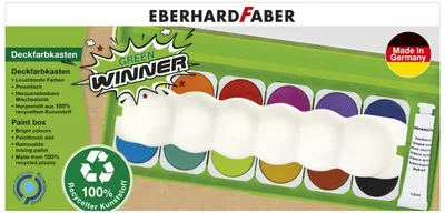 Obrázok produktu pre Eberhard Faber Green Winner Wasserfarbkasten 12 Farben