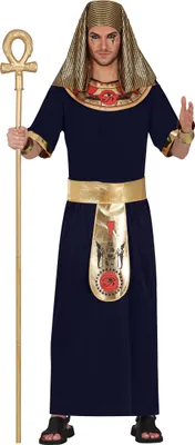 Produktbild von Ägyptischer Pharao Antikes Gewand Goldener Kopfschmuck Mystisches Augenmotiv Historische Karnevalskostüme, Größe: 54 - 56 (XL) Farbe: Schwarz