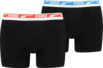 Produktbild von PUMA MEN MULTI LOGO BOXER 2P blue / red combo L