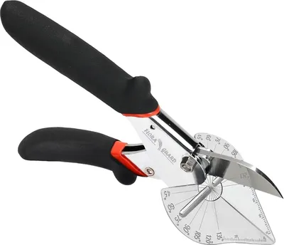 Obrázek produktu pro Pokosové nůžky pro přesné stříhání, nastavitelné v úhlu 45-135 stupňů, ocelové ostří SK 5, ergonomická rukojeť