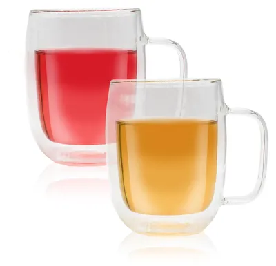 Doppelwandige Glastassen 2er-Set 330 ml hitzebeständig