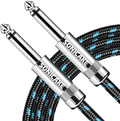 Productafbeelding van Gevlochten Gitaarkabel 3 Meter (Standaard Jack - Jack)
