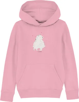 Produktbild von Mr. & Mrs. Panda Kinderpullover Eisbär Umarmen 7-8 Jahre (122/128) - Baumwolle Pink - Geschenk, Sweater, Lustige Sprüche, Pullover, Sweatshirt, Pulli, Hoody