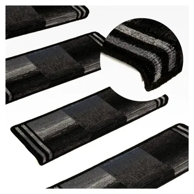 Produktbild von Selbstklebende Stufenmatten 15 Stück 65x21x4cm schwarz und grau