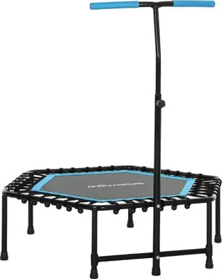 Obrázok produktu pre Fitness trampolína, nastaviteľná rukoväť, 3 úrovne, kardio tréning, modrá