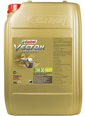 Produktbild von CASTROL Vecton Long Drain E6/E9 für 5W-30 20 Liter Motoröl Motorenöl Synthetisch CATERPILLAR ECF-3 CUMMINS CES 20086 DDC DFS 93K222 DQC IV-18 LA Öl