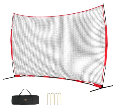 Fangnetz 4,9x3 m, tragbar, mit Gestänge, für Baseball, Fußball, Hockey