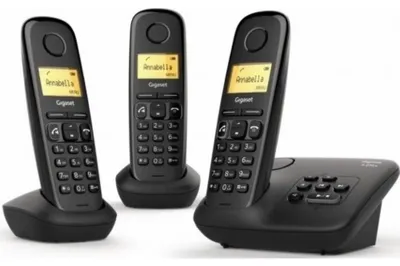 Produktbild von Gigaset A270A, Analoges/DECT-Telefon, Kabelloses Mobilteil, Freisprecheinrichtung, 80 Eintragungen, Anrufer-Identifikation, Schwarz