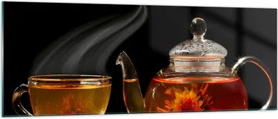 Produktbild von Bilder auf glas - Asien tee geschmack topf - 140x50cm - Glasbilder - Wandbilder - Kunstdruck - zum Aufhängen bereit - Wanddekoration aus Glas - Glas Bilder - Wandbild auf Glas - GAB140x50-2253