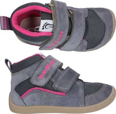 A top-down and side view of a child's shoe.