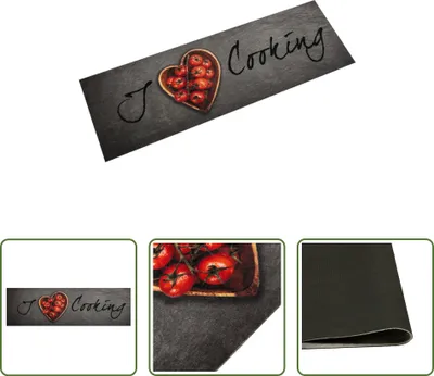 Produktbild von The Living Store Küchenteppich Waschbar Kochen 45x150 cm Samt