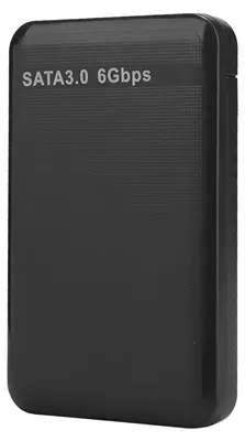Image de Boîtier pour disque dur portable USB 3.0 / SATA 3.0 haute vitesse 6 Gbps, 2,5 pouces, compatible avec des disques durs jusqu'à 6 To et l'accélération UASP (noir) (disque dur non inclus)