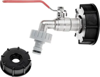 Produktbild von Satz IBC – Adapter S60x6 + 3/4"-Ventil mit 1"-Außengewinde + Schnellkupplung für Schlauch