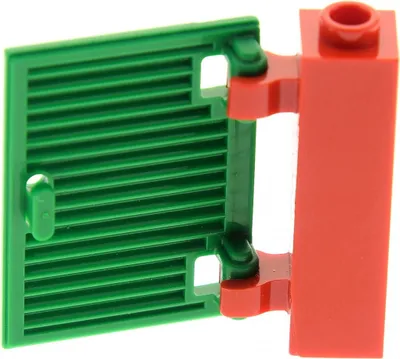 Produktbild von 1x Lego Tür Zarge 1x1x3 rot Fensterladen grün mit Griff 60800a 42944 60583b