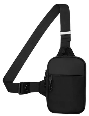 Immagine prodotto di Borsa a tracolla - Piccola borsa da portare sul petto - Borsa a spalla - Impermeabile - Nera