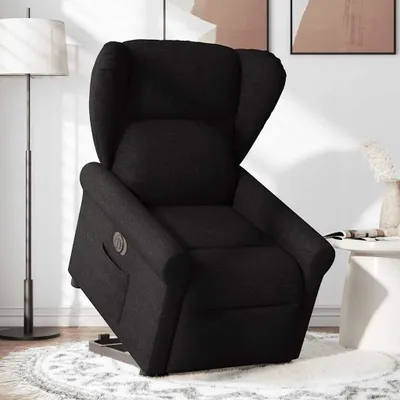 Image de vidaXL Fauteuil relax releveur électrique noir tissu