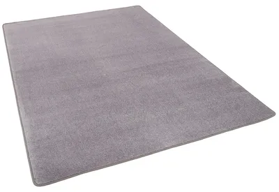 Produktbild von Trend Velours Teppich Kurzflor Einfarbig Modern, Größe:140x200 cm, Farbe:Grau