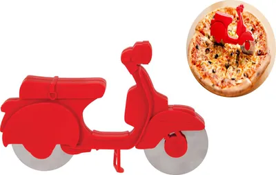Immagine prodotto di rullo tagliapizza 17,5 x 11,5 cm ABS / acciaio inox rosso/argento