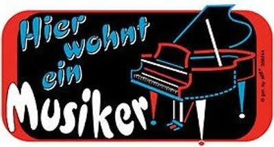 Produktbild von Hinweisschild - Hier wohnt ein Musiker - 308244