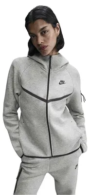 Produktbild von Nike - "Windrunner" Hoodie mit durchgehendem Reißverschluss für Damen, Fleece GT23666 (42 DE) (Grau/Schwarz)