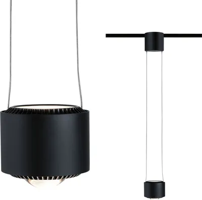 Produktbild von Paulmann URail LED Pendel Aldan schwarz-matt Ø 9,8 cm warmweiß, dimmbar