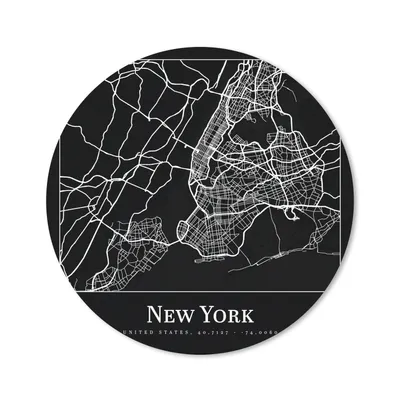 Produktbild von MuchoWow® Mauspad Mousepad Karte - New York - Stadtplan - Karte der Stadt 30x30 cm - Mousepads - Maus Mat - Pad - Mausunterlage - Tischunterlage - Schreibtischmatten