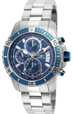 Produktbild von Invicta Pro Diver - SCUBA 22413 Herrenuhr - Quarzwerk - Edelstahl mit blauem Zifferblatt - 45 mm