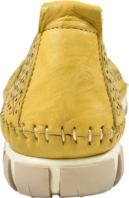 Produktbild von Gemini Damen Slipper Schlüpfschuh Lederschuh mit Lochmuster  395745-01, Größe:39 EU, Farbe:Gelb
