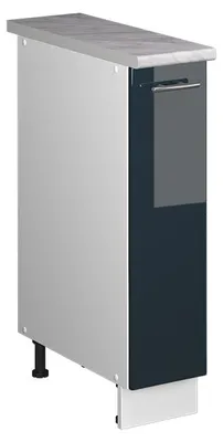 Produktbild von Apothekerschrank Vicco Fame-Line Dunkelblau Hochglanz/Weiß 20 cm, AP Marmor, Model 62077