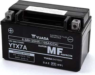 Immagine prodotto di Batteria Yuasa YTX7A 12V/6AH sigillata attivata