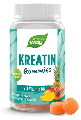 Produktbild von Kreatin Gummies – 3000 mg Kreatin & Vitamin B6, Tropical-Geschmack