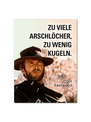 Produktbild von Eastwood, Zu wenig Kugeln, Magnet, Blech 8 x 10,6 cm, MN001