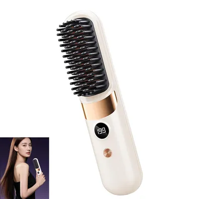 Produktbild von Frauen und Mädchen entwickelte Glättbürste mit Keramikborsten.langanhaltendes Volumen,schonend zum Haar.Ideal für Zuhause,Reisen und Alltag
