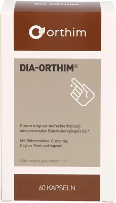 Immagine prodotto di Le capsule DIA-orthim contribuiscono al mantenimento di livelli normali di zucchero nel sangue, 60 capsule