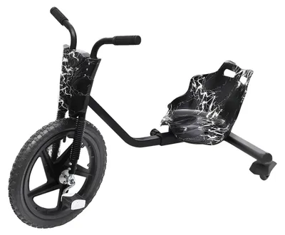Immagine prodotto di Scooter da drift per bambini - Kart/scooter a 3 ruote - Sedile regolabile - Adatto a bambini dai 6 anni in su - Colore: nero