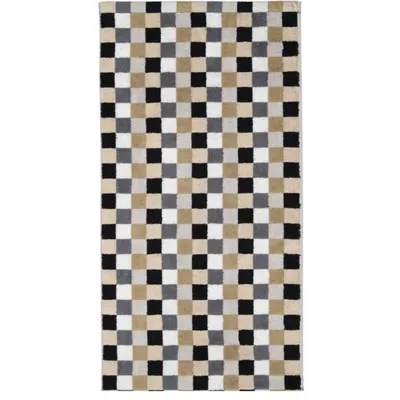 Produktbild von Cawö Cube Handtuch 7047 Karo Farbe kiesel Größe 50x100 cm