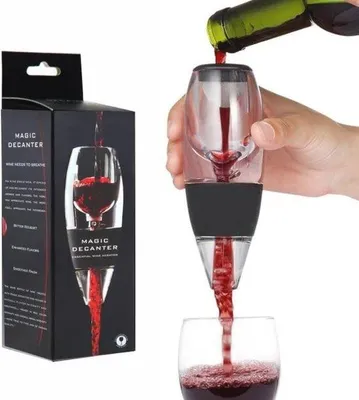 Image de Dégraissant et décanteur pour vin rouge - Aérateur et verseur pour vin rouge - Décantation facile