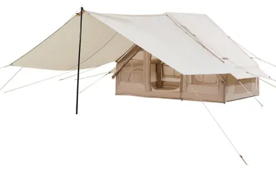 Imagen del producto de Tienda de campaña inflable - 3x2x2 metros, color beige - Fabricada en poliéster Oxford 300D - Para 3-5 personas